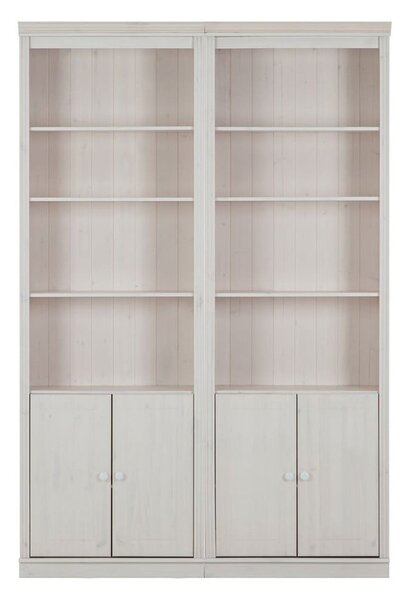 Biały regał z litego drewna sosnowego 148x223 cm Anita – Støraa