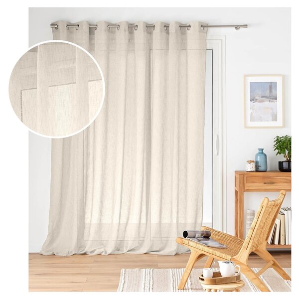Firanka w naturalnym kolorze 300x240 cm Carlin – douceur d'intérieur