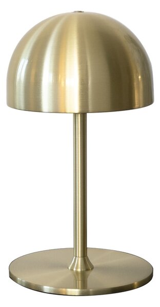 Lampa stołowa LED w kolorze mosiądzu ze zdalnym sterowaniem i metalowym kloszem (wysokość 22 cm) Tim – Sirius