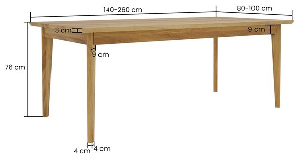 Rozkładany drewniany stół Capitol Wood 160 x 90 + 2x50 od ręki !