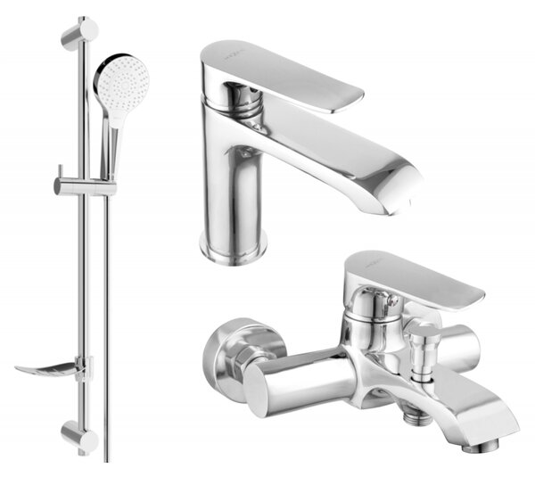 Mexen Pecos DF05 zestaw wannowy, chrom - 72703DF05-00