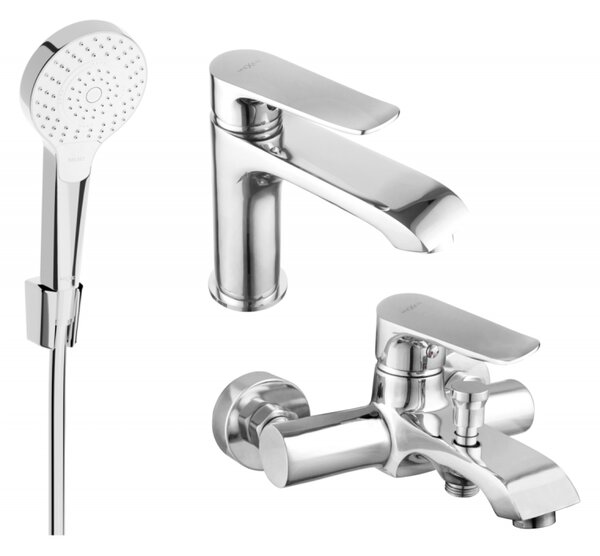 Mexen Pecos R05 zestaw wannowy, chrom - 72703R05-00