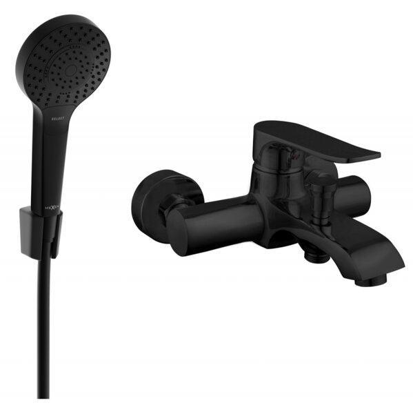 Mexen Pecos R05 bateria wannowa z zestawem prysznicowym, czarna - 7273R05-70