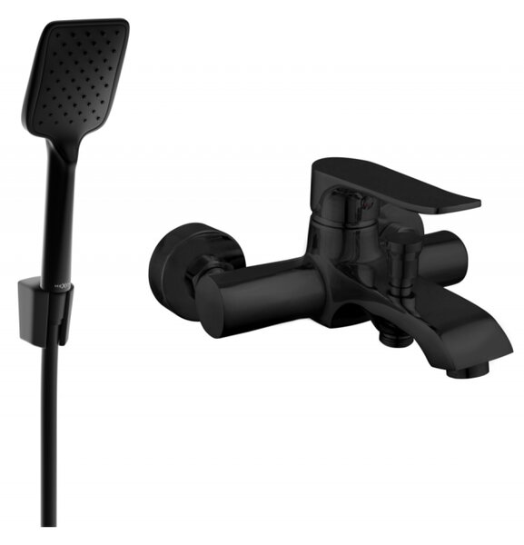 Mexen Pecos R62 bateria wannowa z zestawem prysznicowym, czarna - 7273R62-70