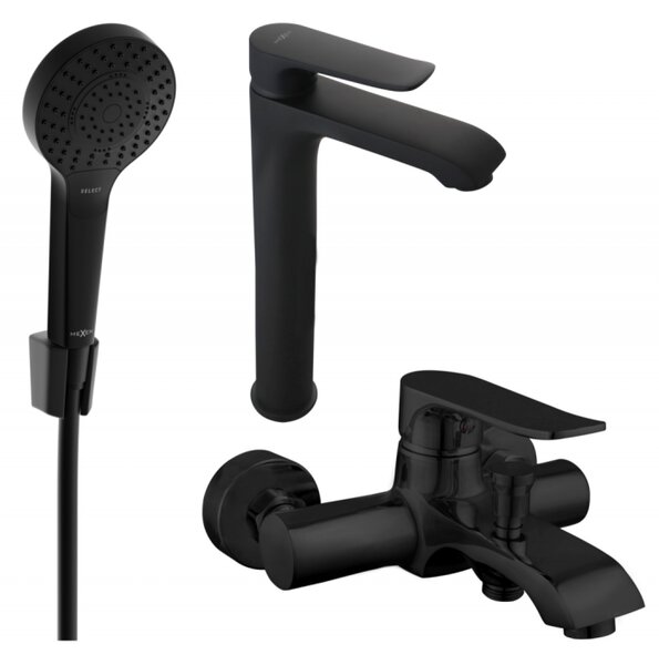 Mexen Pecos R05 zestaw wannowy, czarny - 72713R05-70