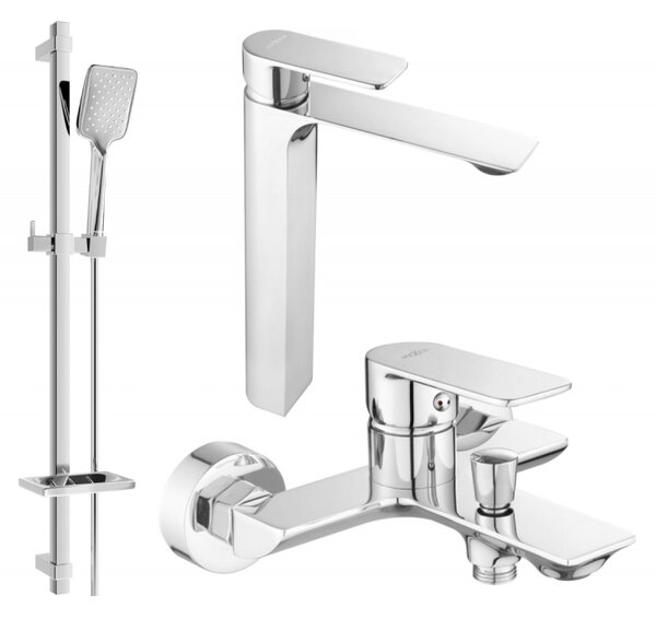 Mexen Alexa DQ62 zestaw wannowy, chrom - 71213DQ62-00
