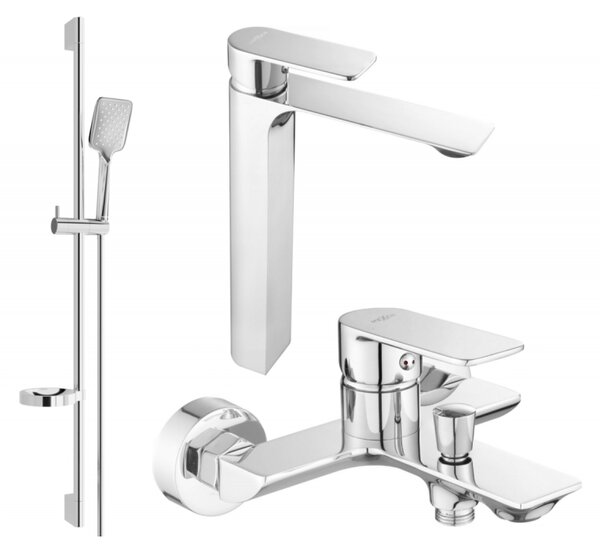Mexen Alexa DQ62 zestaw wannowy, chrom - 71213DS62-00