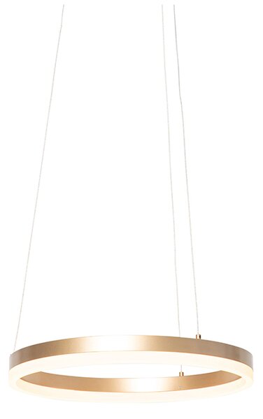 Designerska lampa wisząca złota 40cm LED 3-stopniowe ściemnianie - Anello Oswietlenie wewnetrzne
