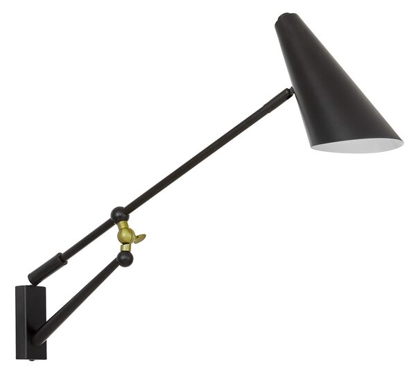 LAMPA ŚCIENNA KINKIET NOWOCZESNY CZARNY RUNA