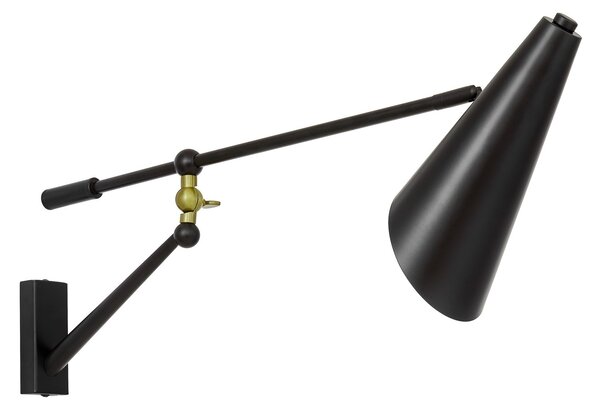 LAMPA ŚCIENNA KINKIET NOWOCZESNY CZARNY RUNA