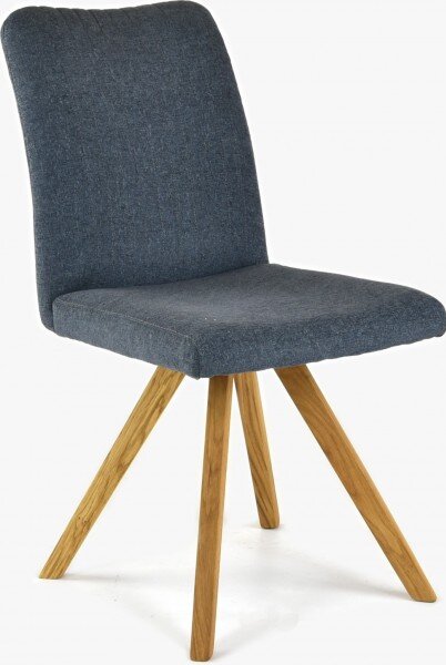 Krzesło nogi dębowe, ciemnoniebieskie, easy clean Paris