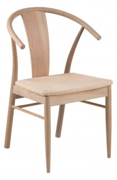 Krzesło Janik - dąb bielony, krzesło do jadalni, drewniane, retro, modern, scandi