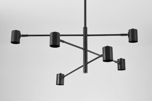 LAMPA SUFITOWA WISZĄCA NOWOCZESNA CZARNA DORA W6