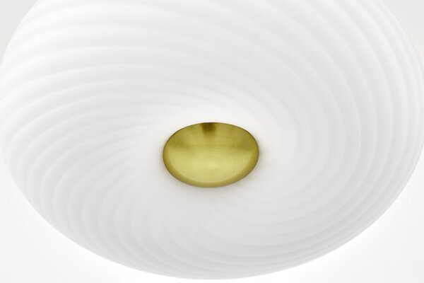 LAMPA SUFITOWA PLAFON NOWOCZESNA BIAŁO-ZŁOTA MONARTE D28