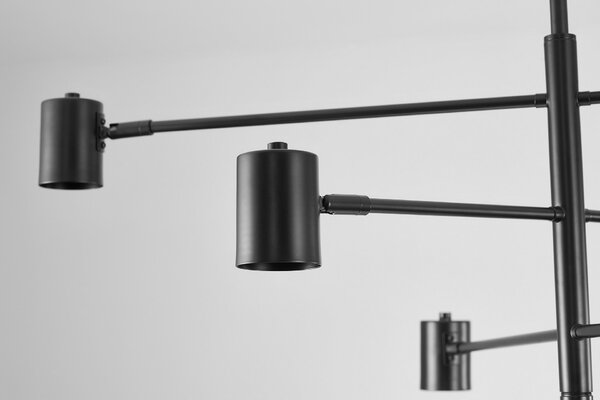 LAMPA SUFITOWA WISZĄCA NOWOCZESNA CZARNA DORA W6