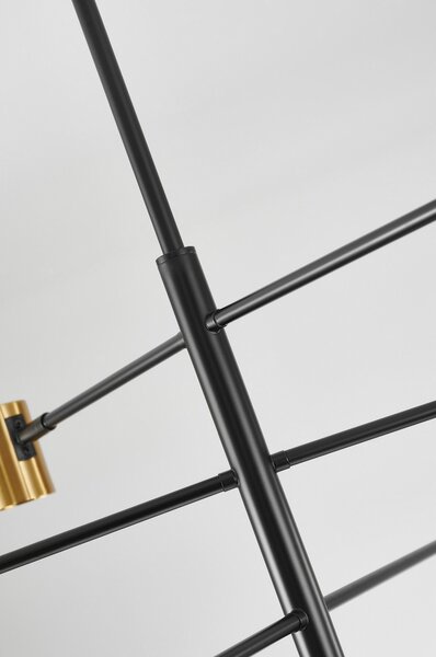 LAMPA SUFITOWA WISZĄCA NOWOCZESNA CZARNO-ZŁOTA DORA W6