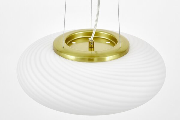 LAMPA WISZĄCA SUFITOWA NOWOCZESNA BIAŁO-ZŁOTA MONARTE D38