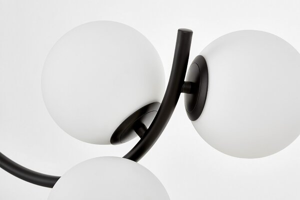 LAMPA WISZĄCA SUFITOWA NOWOCZESNA CZARNA BIAŁE KULE BONIO 6