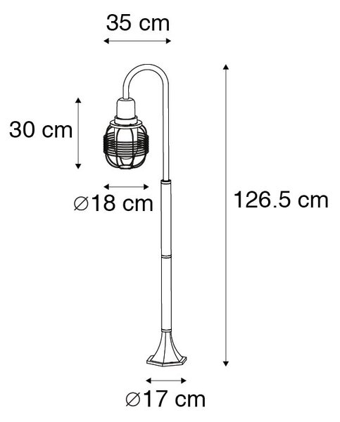 Zewnetrzna Wiejska lampa zewnętrzna czarna IP44 - Guardado Oswietlenie zewnetrzne