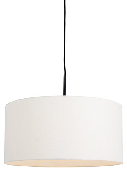 Lampa wisząca czarna klosz biały 50cm - Combi Oswietlenie wewnetrzne