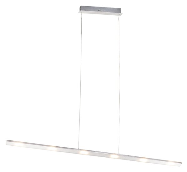 Designerska lampa wisząca stal LED z włącznikiem dotykowym - Platinum Oswietlenie wewnetrzne