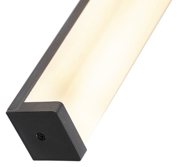 Nowoczesna lampa ścienna do łazienki czarna 62 cm IP44 - Cascada