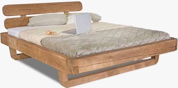 Łóżko drewniane Alex z belek, świerk 180 x 200