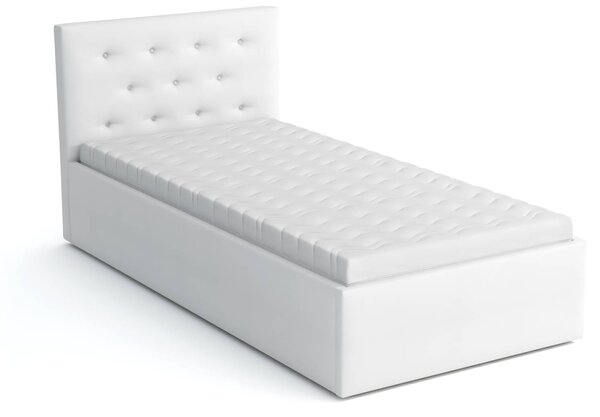 Łóżko młodzieżowe z materacem 90x200 Star Białe