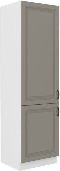 Wysoka szafka kuchenna słupek STILO 60 DK-210 2 F Gliniasty Szary/Biały