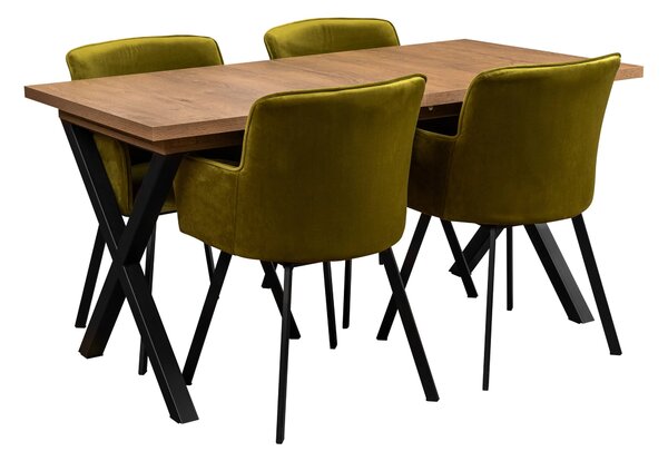 Stół LOFT z krzesłami do salonu Y050