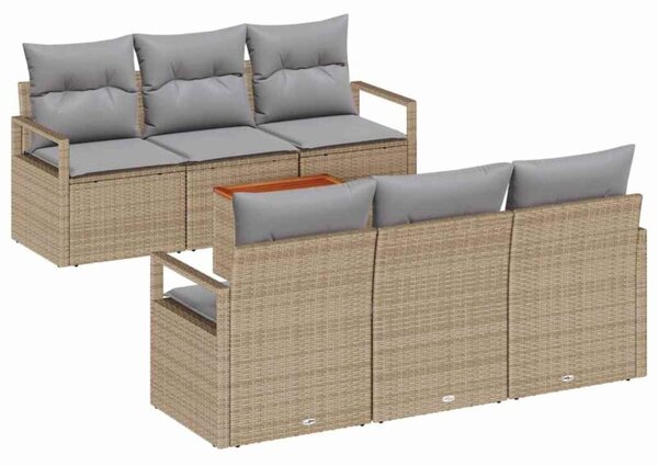 Zestaw Mebli Ogrodowych Komplet Ogrodowy 7-Częściowy Rattan Na Taras Balkon Ogród