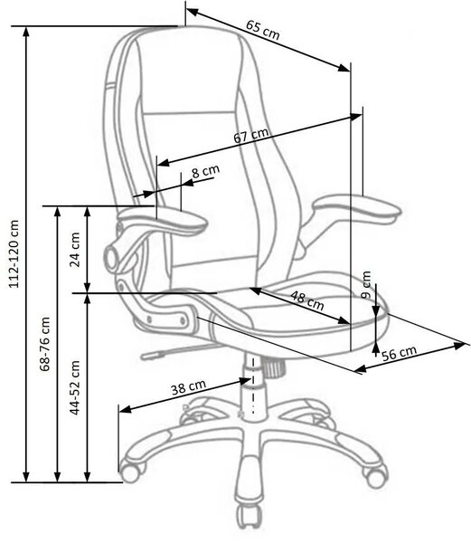 Biały biurowy fotel obrotowy P3-P54