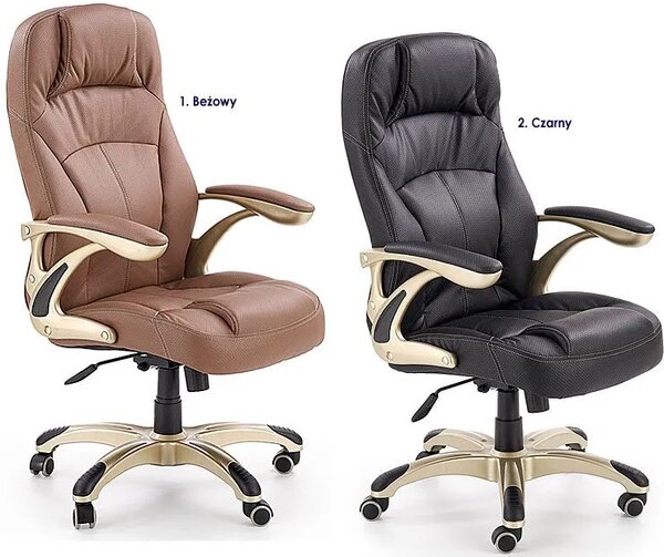 Czarny fotel gabinetowy obrotowy G6-A74