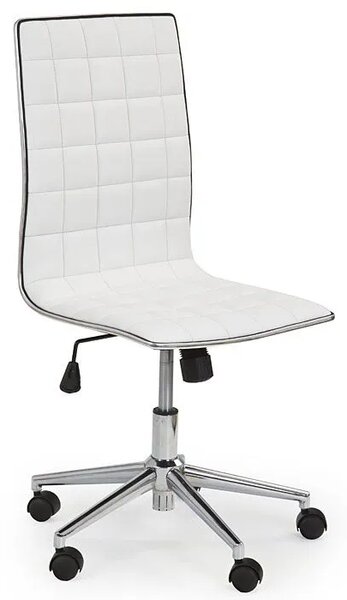 Biały fotel biurowy do komputera - Polin