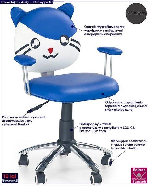 Różowy fotel dziecięcy D8-G63