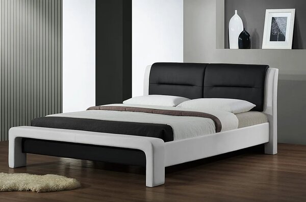 Łóżko biało-czarne Sandres 3X 160x200