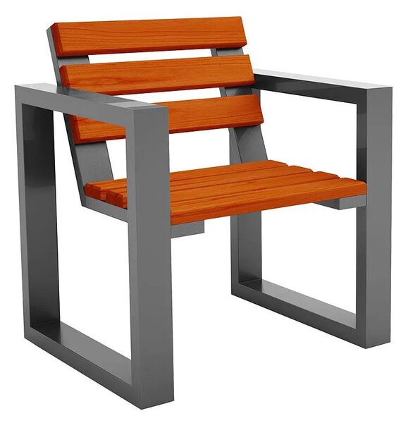 Krzesło z oparciem do ogrodu Norin Silver- 8 kolorów