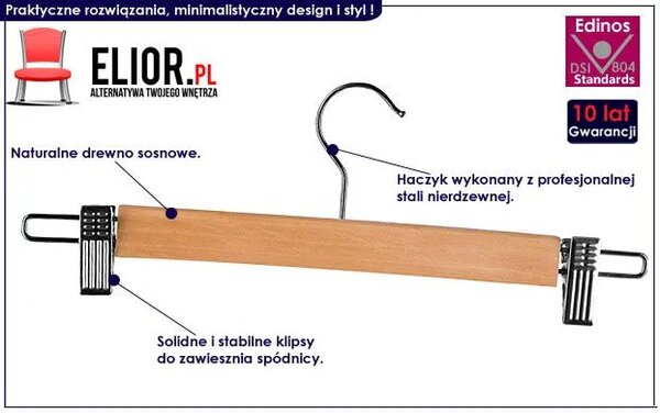 Klamrowy wieszak na spódnice E9-W02