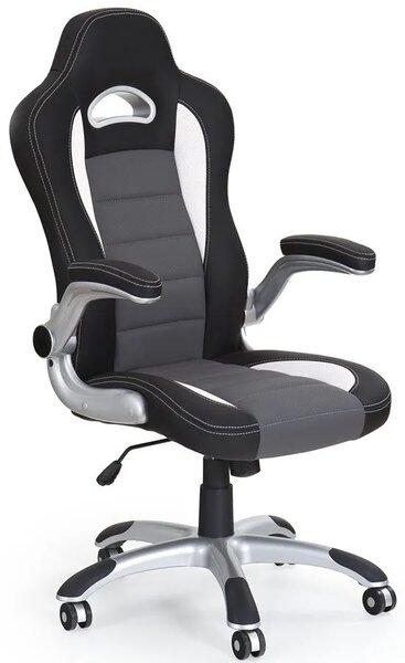 Popielaty biurowy fotel obrotowy E9-P08