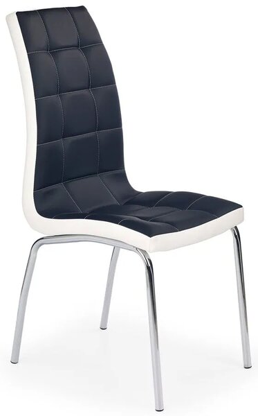 Krzesło metalowe tapicerowane Spelter - czarne