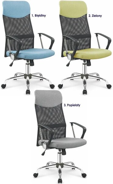 Popielaty tapicerowany fotel obrotowy L5-F90