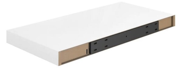 Komplet półek wiszących ściennych biały połysk 50 cm | Umeblowana.com