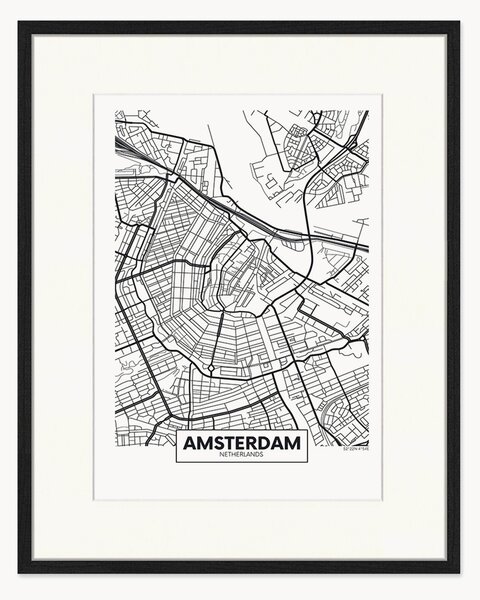 Oprawiony plakat Amsterdam