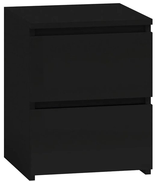 Czarna szafka nocna z szufladami Siena 4X - połysk