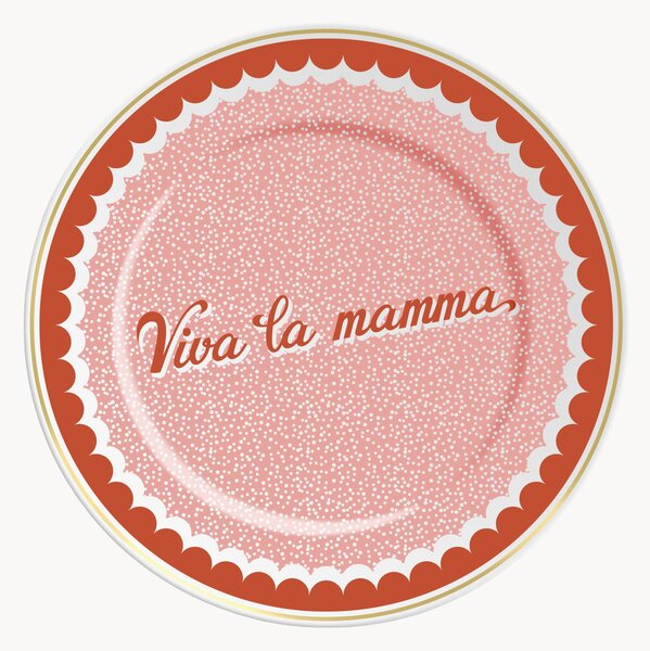 Talerz z porcelany Viva La Mamma