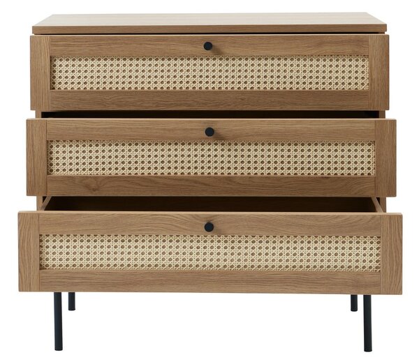 Niska komoda w dekorze dębu w naturalnym kolorze 80x75 cm Pensacola – Unique Furniture