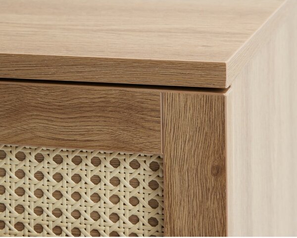 Niska komoda w dekorze dębu w naturalnym kolorze 80x75 cm Pensacola – Unique Furniture
