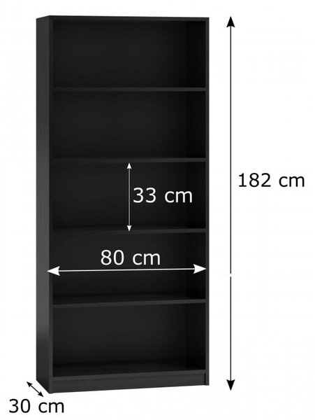 Półka stojąca na książki biała regał 182x80 | Umeblowana.com