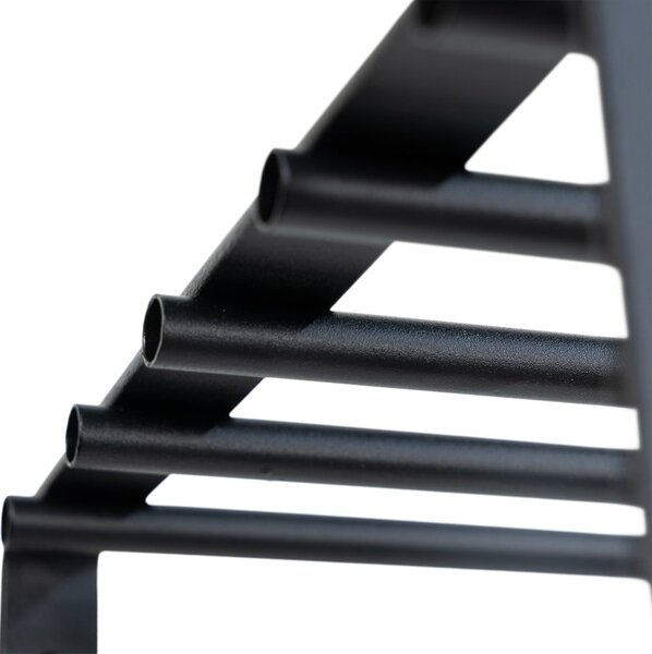 Czarny metalowy wieszak ścienny z półką 100 cm Rex – Spinder Design