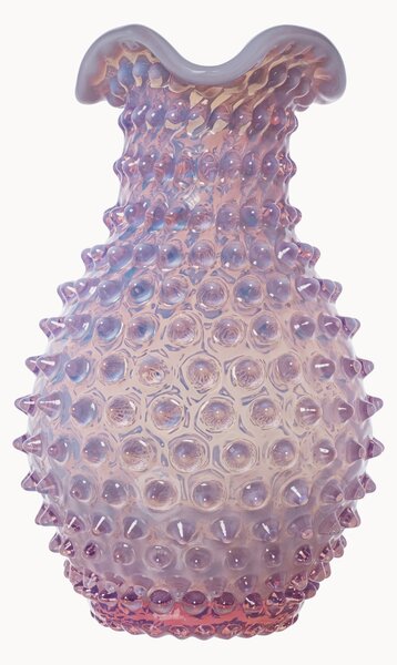 Wazon ze szkła dmuchanego Hobnail, W 21 cm